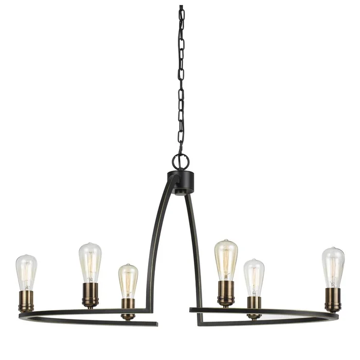 19.5″ Height Metal Chandelier In Dark Bronze Finish By Cal Lighting – Dark Bronze