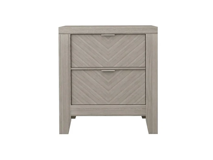 2 Drawer Nightstand – Light Gray
