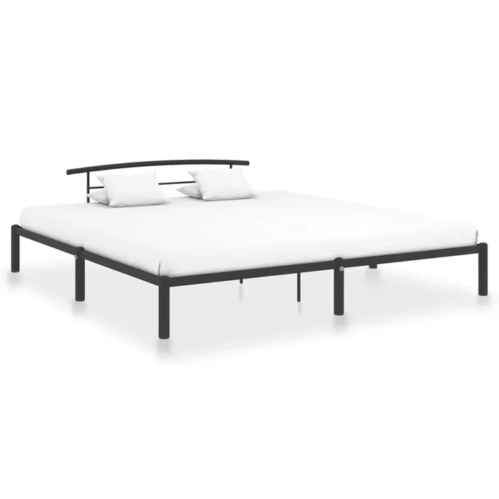 284705 vidaXL Bed Frame without Mattress Black Metal 200×200 cm