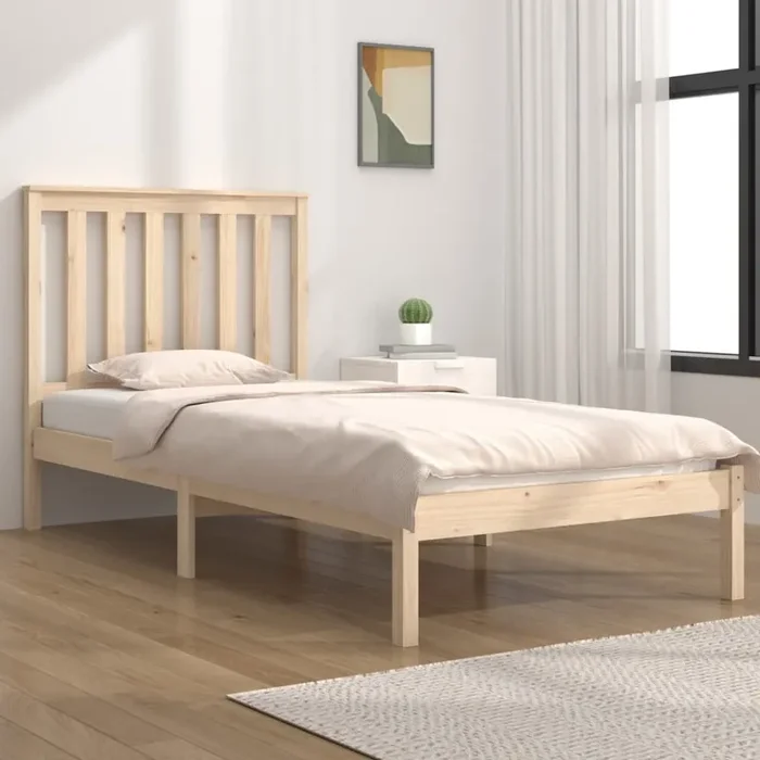 3103833 vidaXL Bed Frame without Mattress Solid Wood 100×200 cm (810007+818505)