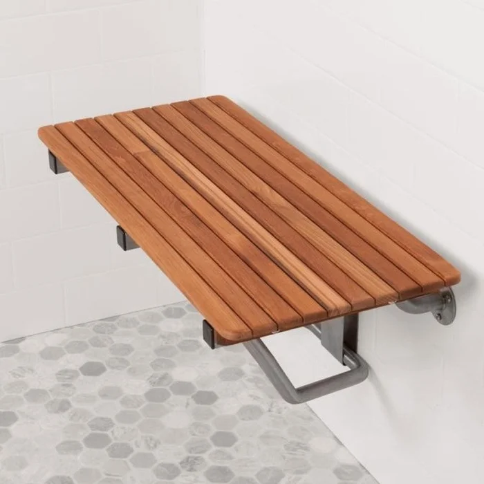 36″ Premium Wall Mount Teak Shower Bench By Homeroots
