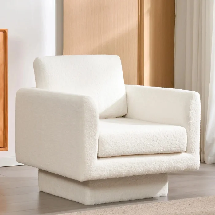 360° Modern Swivel Accent Chair Teddy Sherpa