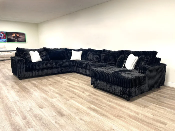 9900 Black – 4PC Oversized Sectional