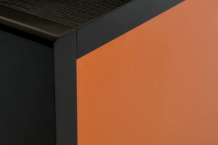 A&X Talin Modern Black Crocodile & Rosegold Buffet