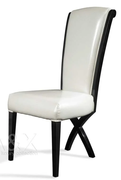 A&X Xena – Transitional X-Leg Dining Side Chair