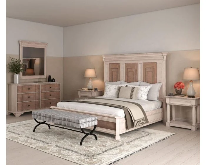 A.R.T. Furniture Alcove Panel Bedroom Set in Belgian Ivory