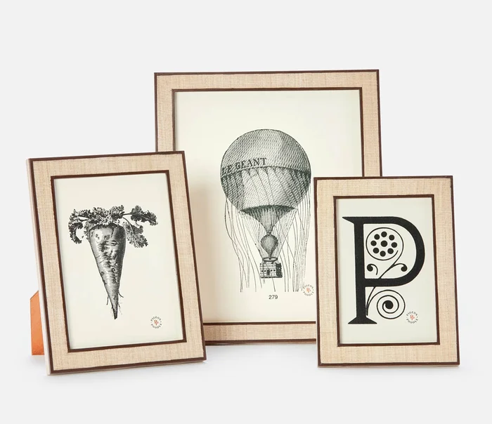 Aberdeen Beige/Brown Abaca Resin Frames