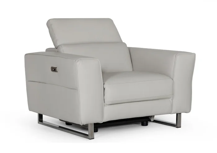 Accenti Italia Lucca – Italian Modern Grey Armchair w/ Electric Recliner