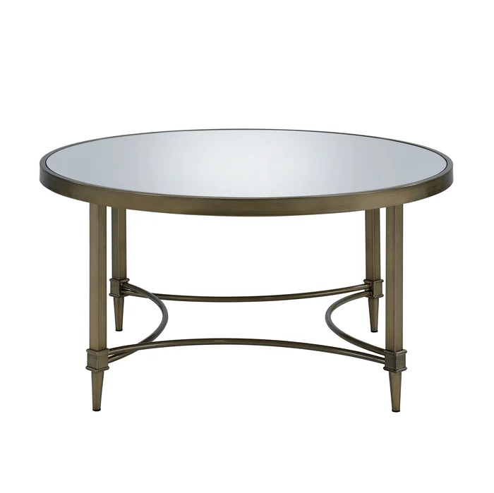 Aditya – Mirrored Antique Brass Coffee Table – Antique Brass