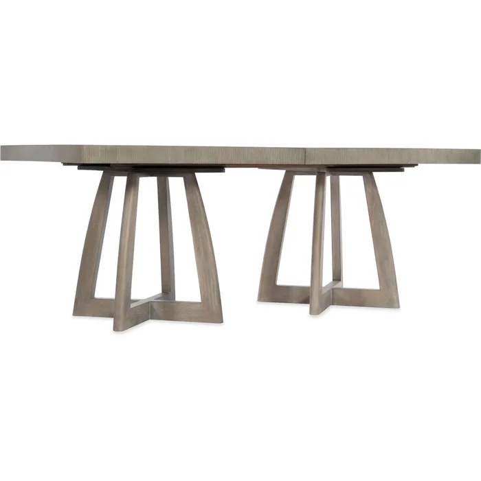 Affinity 78″ Rectangle Pedestal Dining Table with 2 x 18″ Leaves