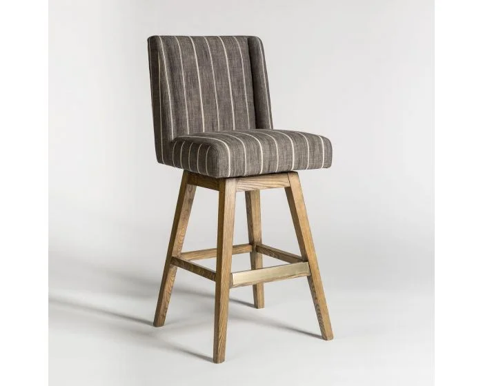 Alder & Tweed Furniture Tribeca Swivel Counter Stool in Revere Dusk