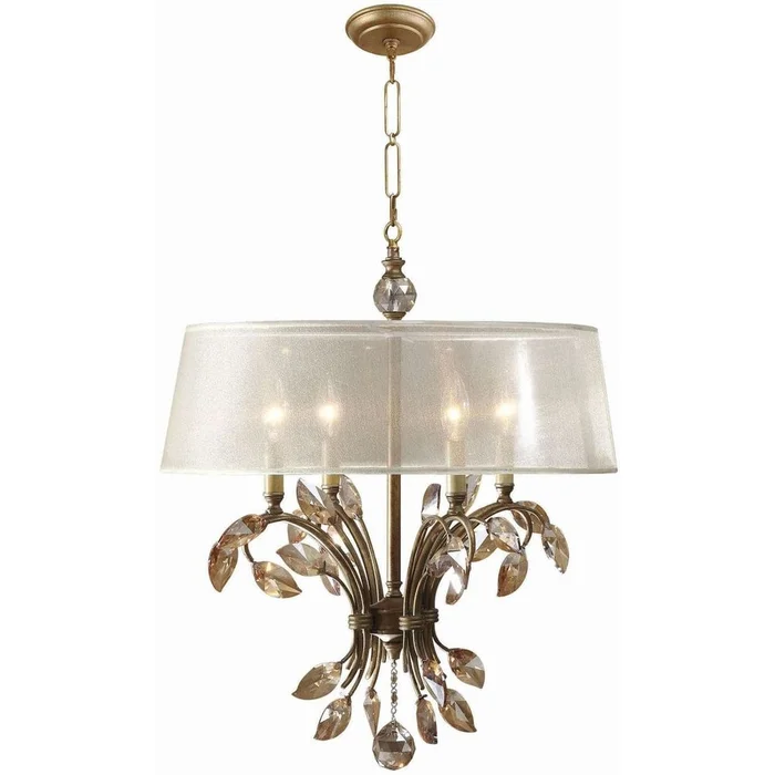 Alenya 4 Light Gold Metal Chandelier