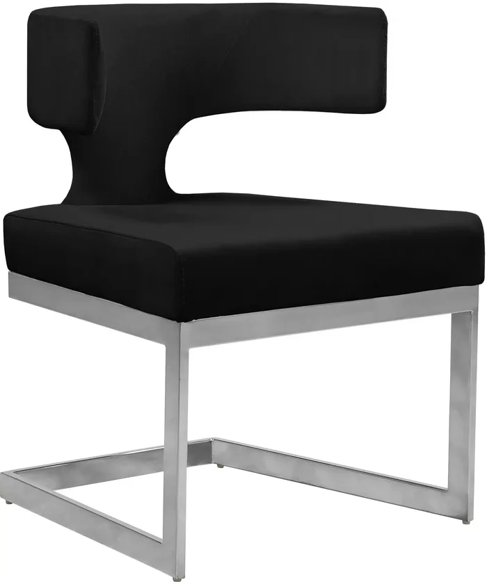 Alexandra – Dining Chair with Chrome Legs