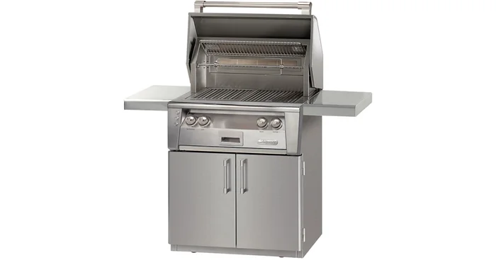 Alfresco 55000 Total BTU 30 Inch Wide 2 Burner Natural Gas Outdoor Grill with Sear Zone on Cart