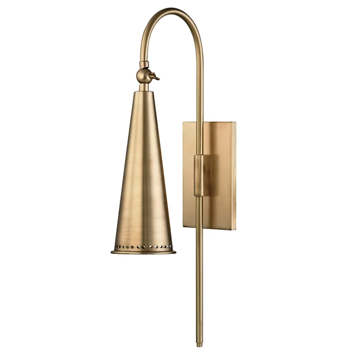 Alva 1 Light Wall Sconce Aged Brass