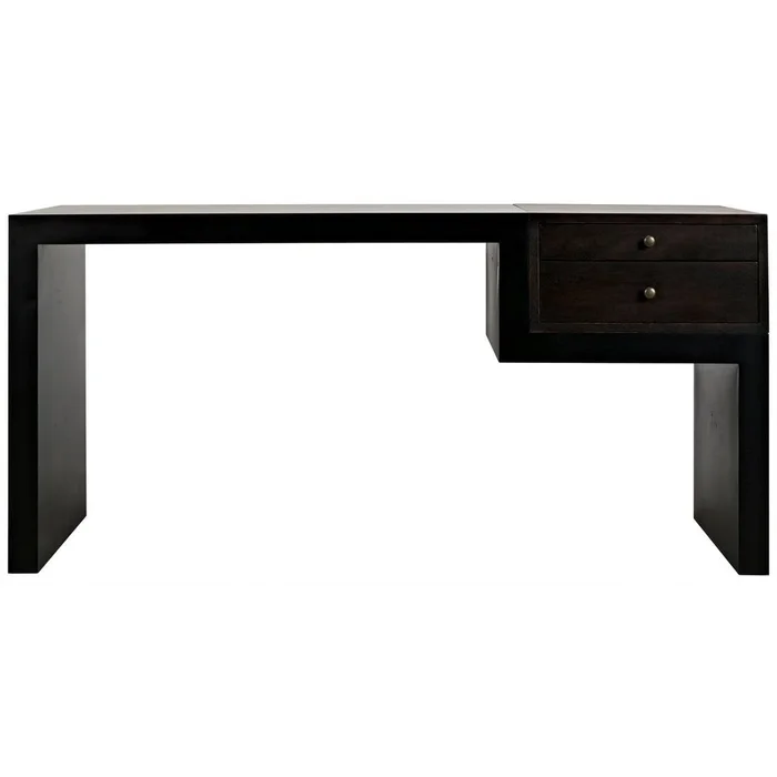 Alvaro Desk – Black Steel With Ebony Walnut