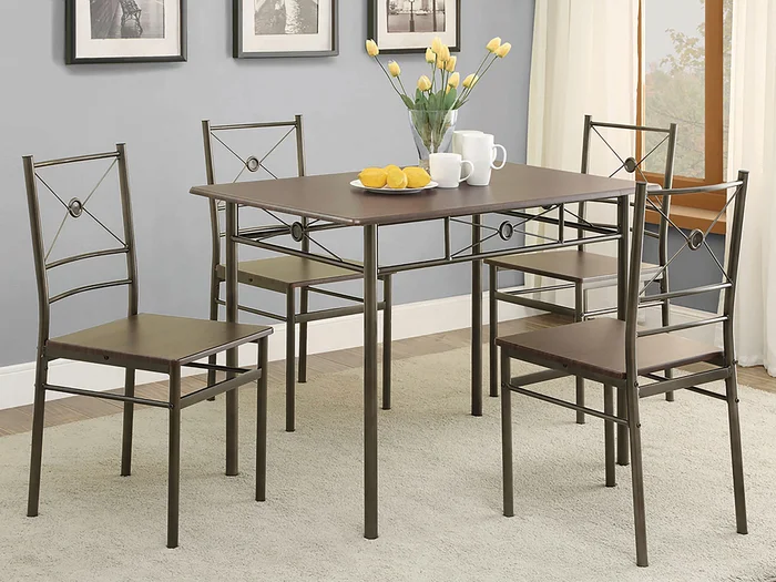 Anna Rectangular Dining Table Set Dark