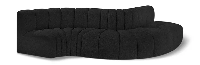 Arc – Boucle Fabric 5 Piece Modular Sofa