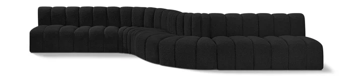 Arc – Boucle Fabric 8 Piece Curved Modular Sofa