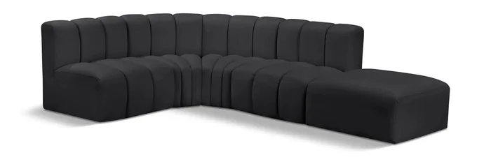 Arc – Faux Leather 5 Piece Corner Modular Sofa