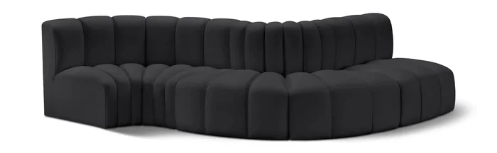 Arc – Faux Leather 5 Piece Modular Sofa