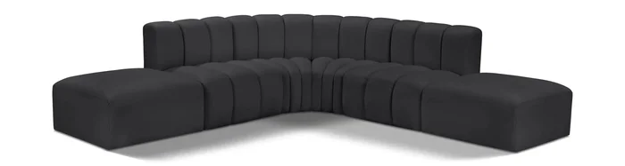 Arc – Faux Leather 6 Piece Corner Modular Sofa