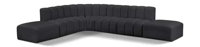 Arc – Faux Leather 7 Piece Corner Modular Sofa