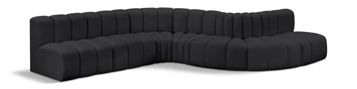 Arc – Faux Leather 7 Piece Modular Sofa