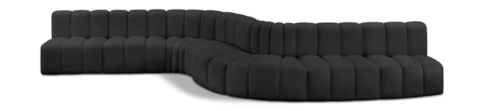 Arc – Faux Leather 8 Piece Curved Modular Sofa