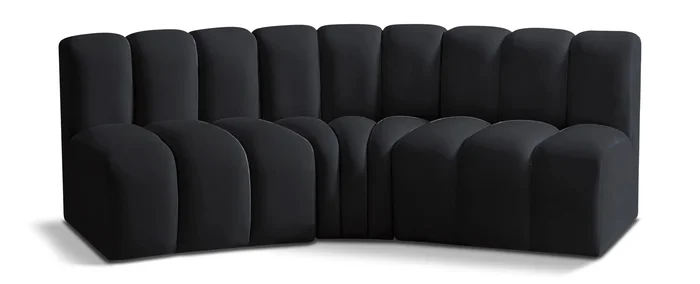 Arc – Velvet 3 Piece Modular Corner Sofa