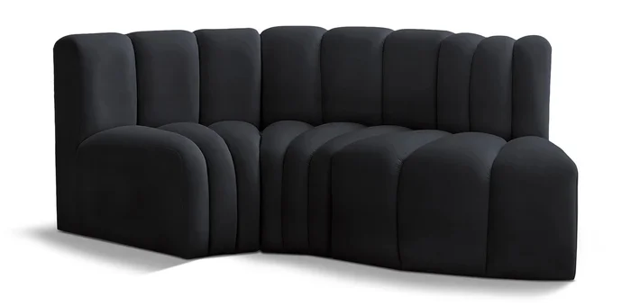 Arc – Velvet 3 Piece Modular L-Shaped Sofa