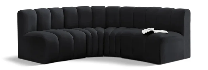 Arc – Velvet 4 Piece Corner Modular Sofa