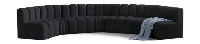 Arc – Velvet 7 Piece U-Shaped Modular Sofa