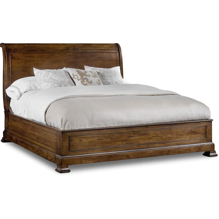 Archivist Sleigh Bed with Low Footboard