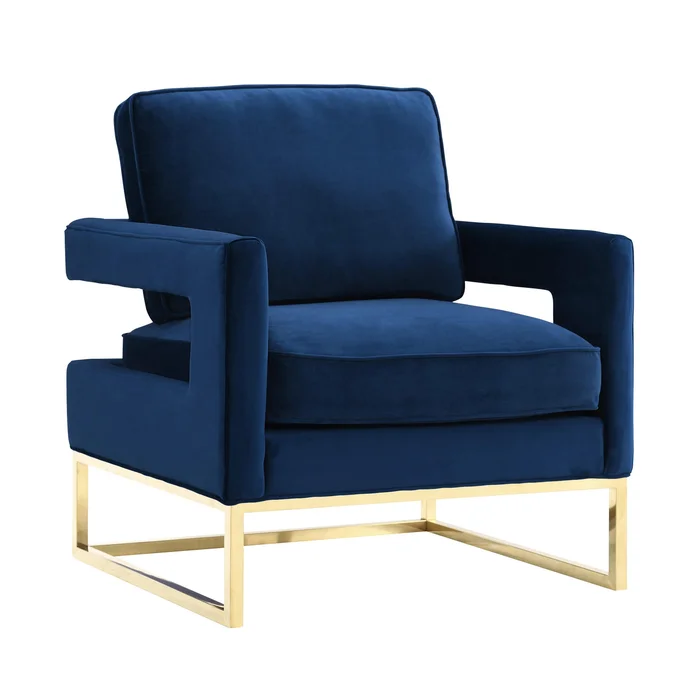 Avery Navy Velvet Chair – UK