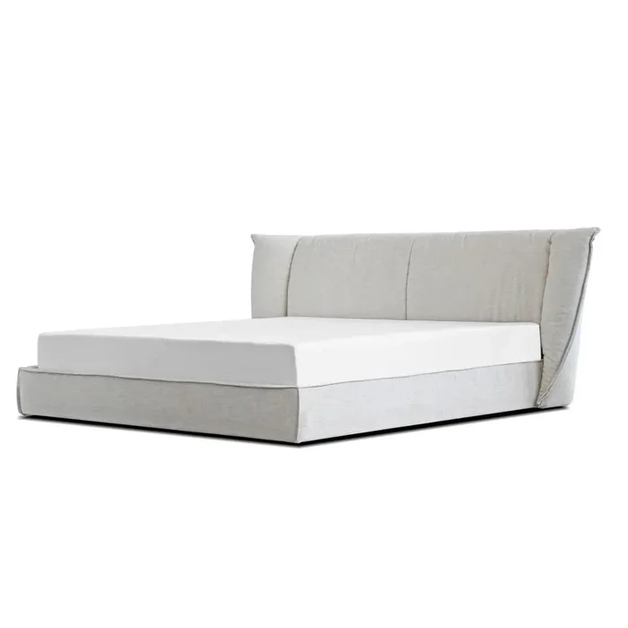 Aviator Upholstered Bed Almond Fabric