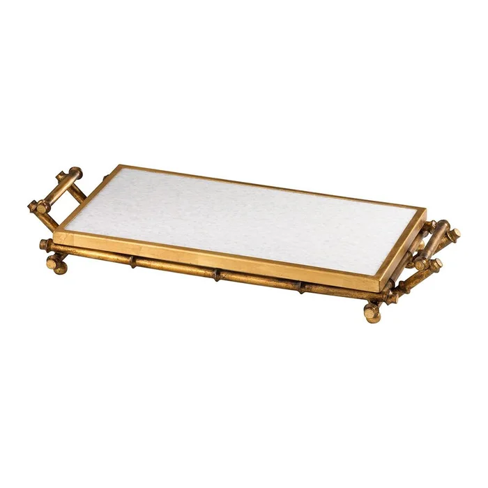 Bamboo Serving Tray – Gold-Amber