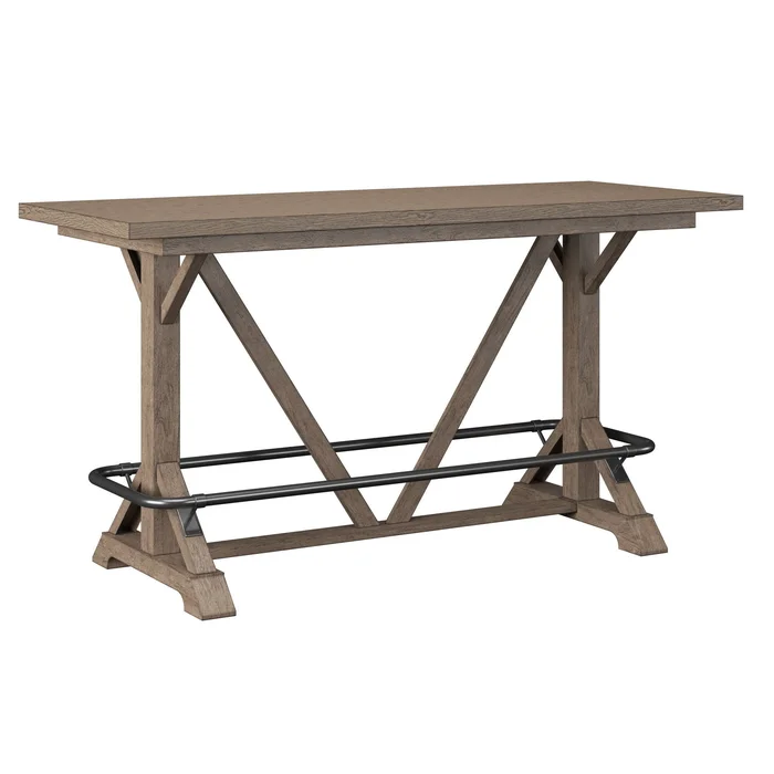 Benti – Bar Height Trestle Table – Brown
