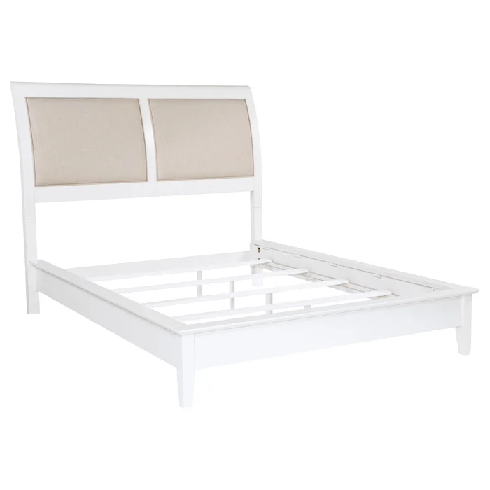Bexhill 56-inch Upholstered Panel Bed White