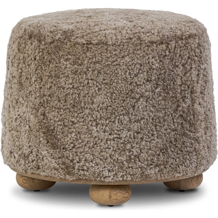 Bilbury Ottoman – Taupe Shearling