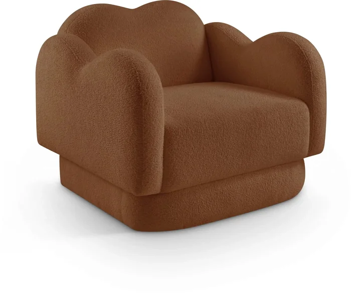 Bloom – Teddy Fabric Chair – Saddle