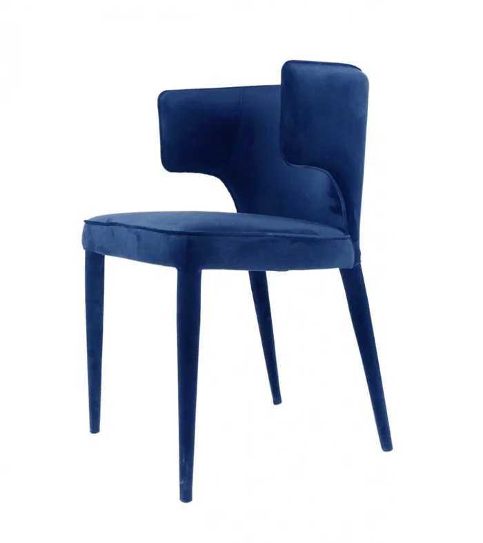 Blue Velvet Wrapped Dining Chair By Homeroots
