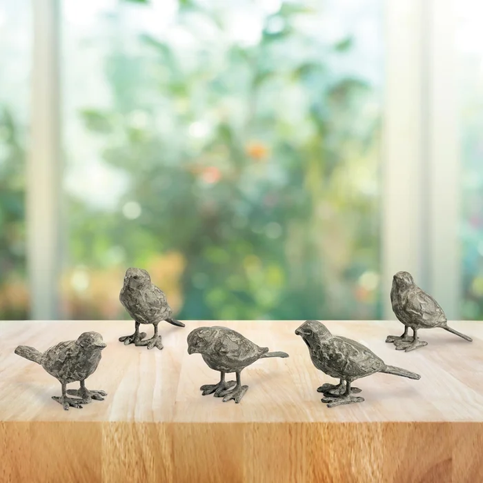 Boardwalk Bird Buddies (set of 5) By SPI Home – 3.5in Height