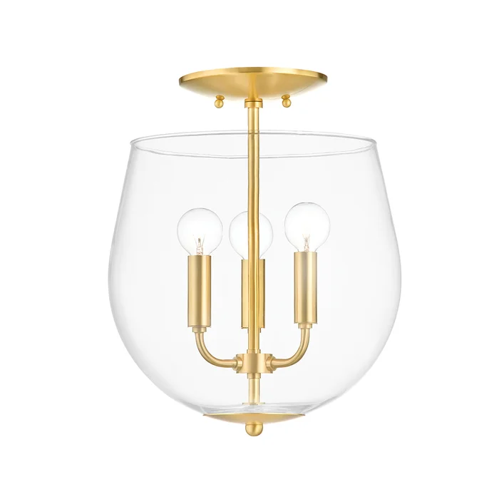 Bobbi 3 Light Semi Flush Mount