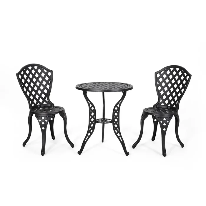 Bono Metal Bistro Set – Black
