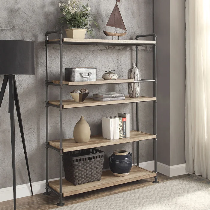 Brantley 65″H x 48″W Etagere Bookshelf