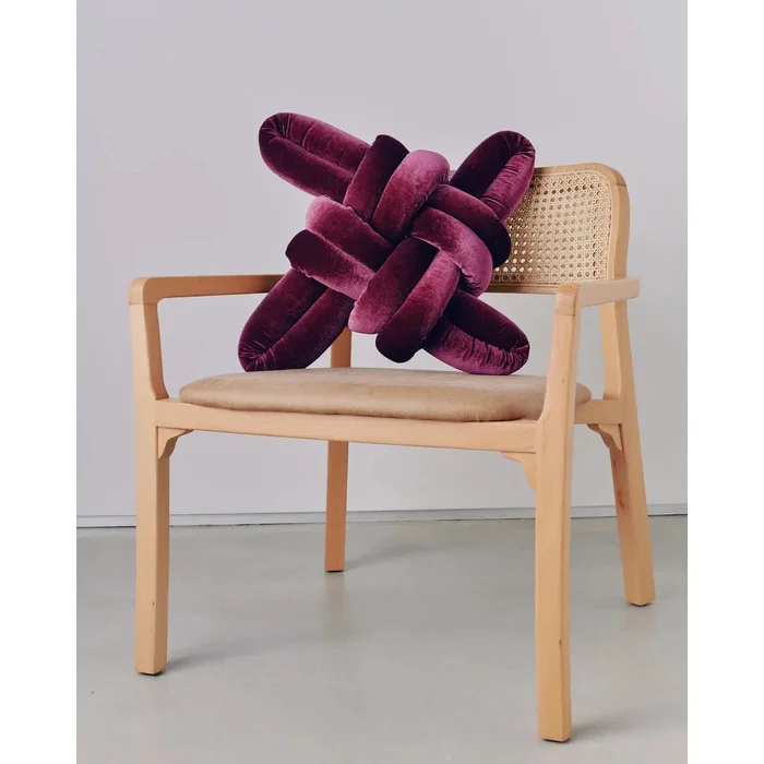 Burgandy Knot Pillow