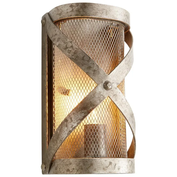 Byzantine Wall Sconce – Silver-Grey-Smoke