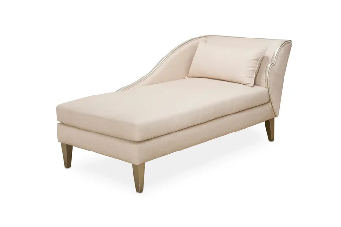 Camden Court – Left Arm Facing Chaise – Pearl / Platinum