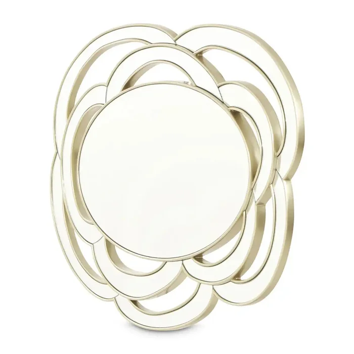 Camellia Field – Wall Mirror – Antique Gold